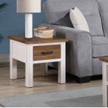 Splash of White - Lamp Table With drawer